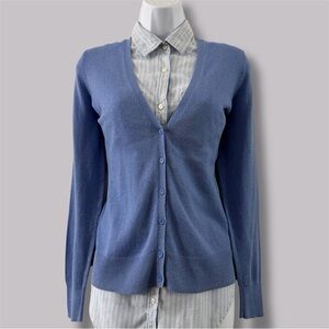 Old Navy Dusty Blue V-Neck Button-Front Women's Cardigan